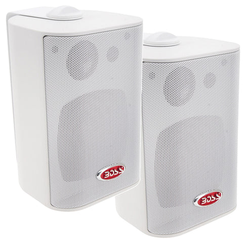 Boss Audio MR4.3W 4" 3-Way Marine Box Speakers (Pair) - 200W - White [MR4.3W] - American Offshore