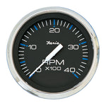Faria Chesapeake Black 4" Tachometer - 4000 RPM (Diesel) [33742] - American Offshore