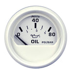 Faria Dress White 2" Oil Pressure Gauge (80 PSI) [13102] - American Offshore