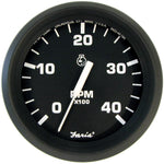 Faria Euro Black 4" Tachometer - 4000 RPM (Diesel) (Mechanical Takeoff) [32842] - American Offshore