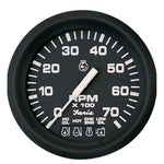 Faria Euro Black 4" Tachometer w/Systemcheck 7000 RPM (Gas) f/ Johnson / Evinrude Outboard) [32850] - American Offshore