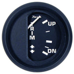 Faria Euro Black 2" Trim Gauge f/ Mercury / Mariner / Mercruiser / Volvo DP / Yamaha 01 and Newer [12828] - American Offshore