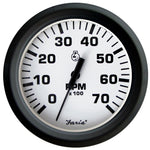 Faria Euro White 4" Tachometer 7000 RPM (Gas) (Outboards) [32905] - American Offshore