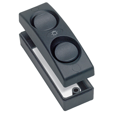 Marinco Contour 1100 Series Double Interior Switch - On/Off - Black [1101-BK] - American Offshore