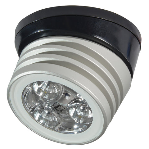 Lumitec Zephyr LED Spreader/Deck Light -Brushed, Black Base - White Non-Dimming [101326] - American Offshore
