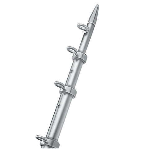 TACO 12' Silver/Silver Center Rigger Pole - 1-1/8" Diameter [OC-0432VEL116] - American Offshore