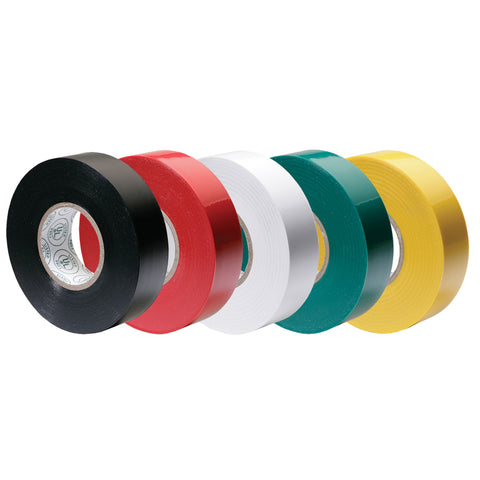 Ancor Premium Assorted Electrical Tape - 1/2" x 20' - Black / Red / White / Green / Yellow [339066] - American Offshore