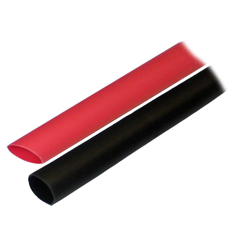 Ancor Adhesive Lined Heat Shrink Tubing (ALT) - 1/2" x 3" - 2-Pack - Black/Red [305602] - American Offshore