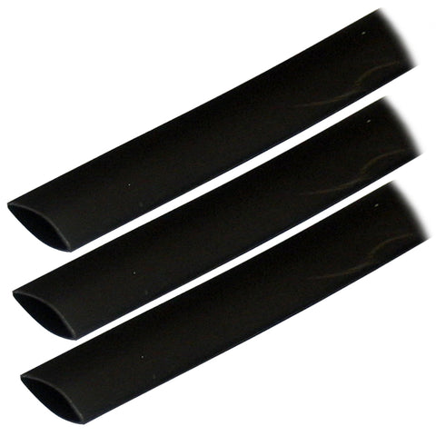 Ancor Adhesive Lined Heat Shrink Tubing (ALT) - 3/4" x 3" - 3-Pack - Black [306103] - American Offshore
