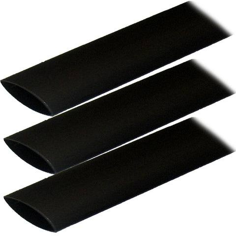 Ancor Adhesive Lined Heat Shrink Tubing (ALT) - 1" x 12" - 3-Pack - Black [307124] - American Offshore
