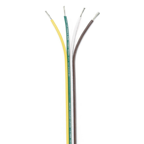 Ancor Ribbon Bonded Cable - 16/4 AWG - Brown/Green/White/Yellow - Flat - 100' [154510] - American Offshore