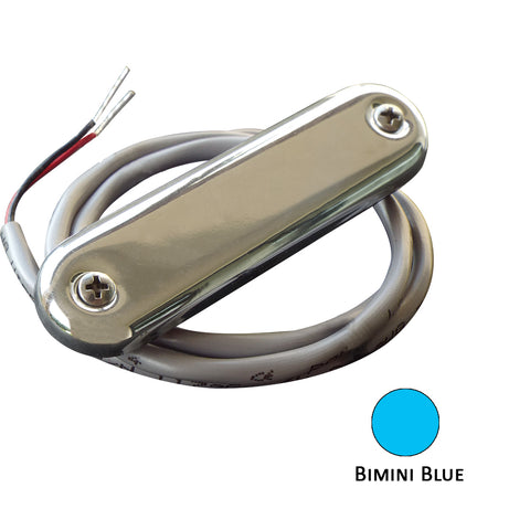 Shadow-Caster Courtesy Light w/2' Lead Wire - 316 SS Cover - Bimini Blue - 4-Pack [SCM-CL-BB-SS-4PACK] - American Offshore