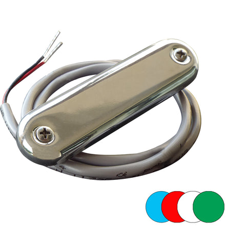 Shadow-Caster Courtesy Light w/2' Lead Wire - 316 SS Cover - RGB Multi-Color - 4-Pack [SCM-CL-RGB-SS-4PACK] - American Offshore