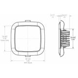 Lumitec Square Mirage Down Light - Spectrum RGBW Dimming - Polished Bezel [116117] - American Offshore