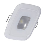 Lumitec Square Mirage Down Light - White Dimming, Red/Blue Non-Dimming - White Bezel [116128] - American Offshore