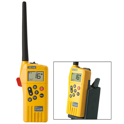 Ocean Signal SafeSea V100 GMDSS VHF Radio - 21 Channels w/Battery Kit [720S-00614] - American Offshore