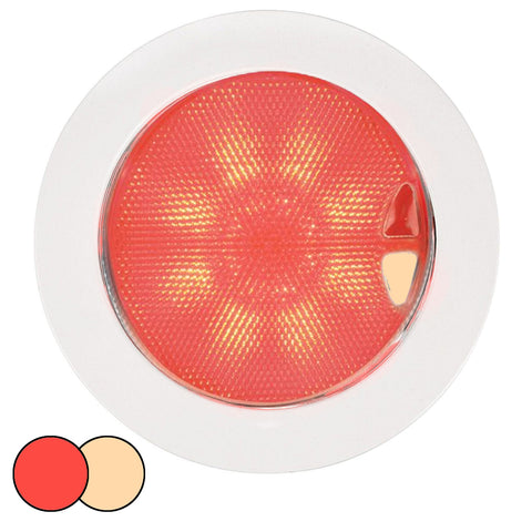 Hella Marine EuroLED 150 Recessed Surface Mount Touch Lamp - Red/Warm White LED - White Plastic Rim [980630102] - American Offshore