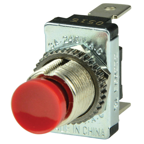 BEP Red SPST Momentary Contact Switch - OFF/(ON) [1001401] - American Offshore