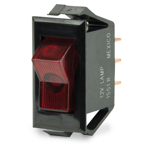 BEP Illuminated SPST Rocker Switch - Red LED - 12V - OFF/ON [1001705] - American Offshore