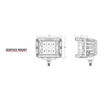 RIGID Industries D-SS PRO Flood LED Surface Mount - Pair - White [862113] - American Offshore
