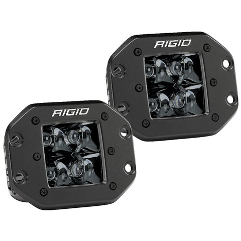 RIGID Industries D-Series PRO Flush Mount - Spot LED - Midnight Edition - Pair - Black [212213BLK] - American Offshore