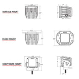 RIGID Industries D-Series PRO Hybrid-Diffused LED - Pair - White [602513] - American Offshore