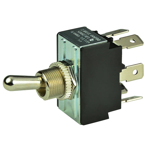 BEP DPDT Chrome Plated Toggle Switch - ON/OFF/(ON) [1002014] - American Offshore