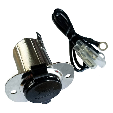 Marinco Stainless Steel 12V Receptacle w/Cap [20036] - American Offshore