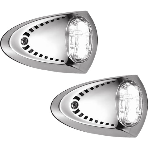 Attwood LED Docking Lights - Stainless Steel - White LED - Pair [6522SS7] - American Offshore