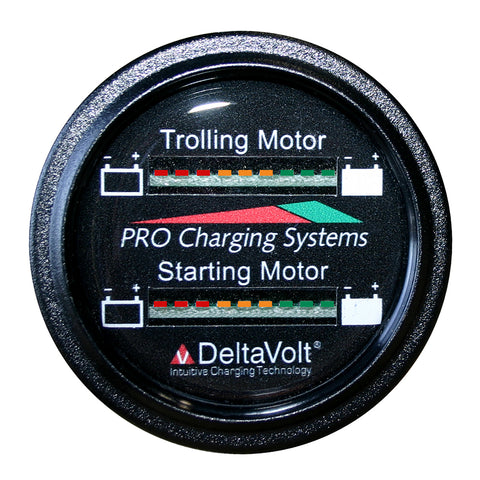 Dual Pro Battery Fuel Gauge - Marine Dual Read Battery Monitor - 12V/24V System - 15 Battery Cable [BFGWOM1524V/12V] - American Offshore