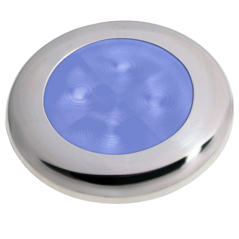 Hella Marine Polished Stainless Steel Rim LED Courtesy Lamp - Blue [980503221] - American Offshore