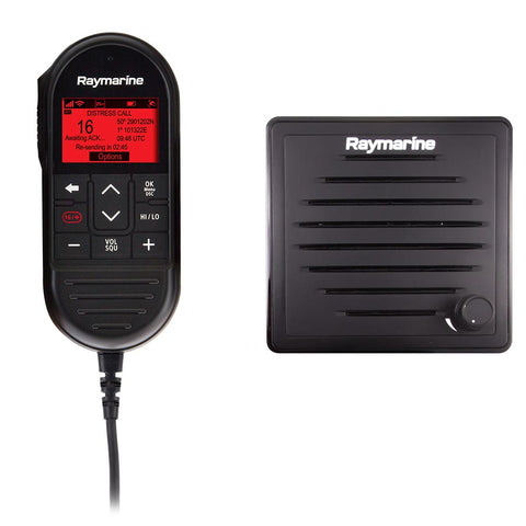 Raymarine Ray90 Wired Second Station Kit w/Passive Speaker, RayMic Wired Handset  RayMic Extension Cable - 10M [T70432] - American Offshore