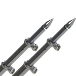 TACO 18 Deluxe Outrigger Poles w/Rollers - Silver/Black [OT-0318HD-BKA] - American Offshore