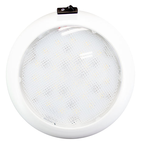 Innovative Lighting 5.5" Round Some Light - White/Red LED w/Switch - White Housing [064-5140-7] - American Offshore