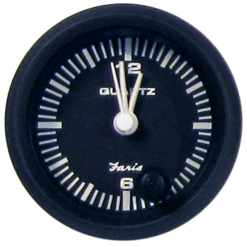 Faria Euro Black 2" Clock - Quartz (Analog) [12825] - American Offshore