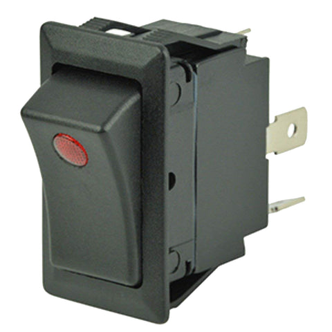 Cole Hersee Sealed Rocker Switch w/Small Round Pilot Lights SPST On-Off 3 Blade [58327-01-BP] - American Offshore