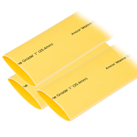 Ancor Heat Shrink Tubing 1" x 12" - Yellow - 3 Pieces [307924] - American Offshore