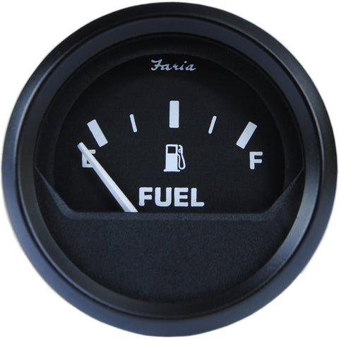 Faria Euro Black 2" Fuel Level Gauge - Metric [12802] - American Offshore
