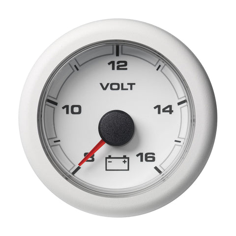 Veratron 52MM (2-1/16") OceanLink Battery Voltage Gauge - 8 to 16V - White Dial  Bezel [A2C1066110001] - American Offshore