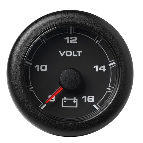 Veratron 52MM (2-1/16") OceanLink Battery Voltage Gauge - 8 to 16 V - Black Dial  Bezel [A2C1066100001] - American Offshore