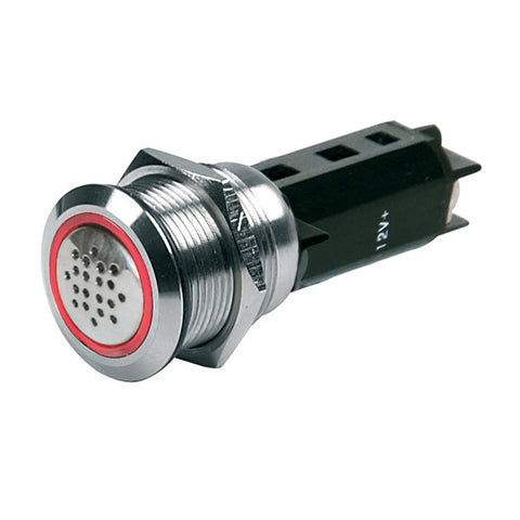 BEP 12V Buzzer w/Red LED Warning Light - Stainless Steel [80-511-0009-00] - American Offshore