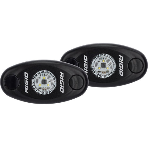 RIGID Industries A-Series Black Low Power LED Light Pair - Red [482043] - American Offshore
