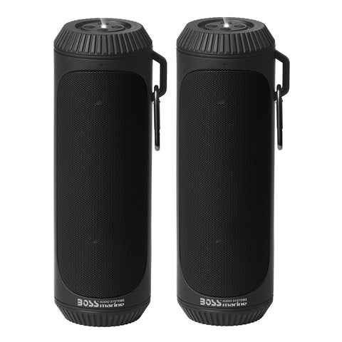 Boss Audio Bolt Marine Bluetooth Portable Speaker System w/Flashlight - Pair - Black [BOLTBLK] - American Offshore