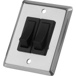 Sea-Dog Double Gang Wall Switch - Stainless Steel [403020-1] - American Offshore