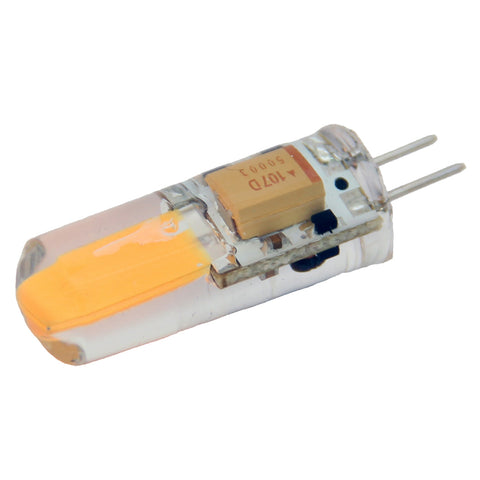 Lunasea Natural White G4 Bulb 2W 10-30VDC Bottom Pin Silicon            Encapsulated [LLB-21KC-71-00] - American Offshore