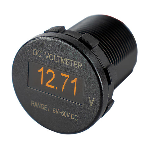 Sea-Dog OLED Voltmeter - Round [421600-1] - American Offshore