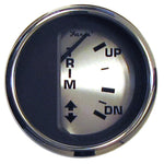 Faria Spun Silver 2" Trim Gauge f/Mercury/Mariner/Mercruiser/Volvo DP  Yamaha (01  Newer) [16016] - American Offshore