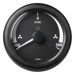 Veratron 3-3/8" (85MM) ViewLine Synchronizer -500/+500 RPM - 8 to 32V - Black Dial  Bezel [A2C59512402] - American Offshore