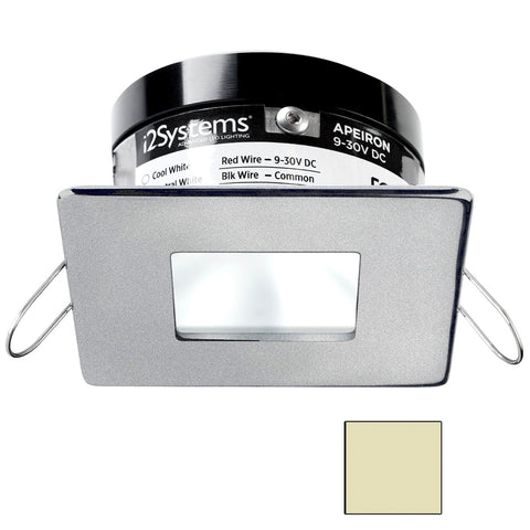 i2Systems Apeiron PRO A503 - 3W Spring Mount Light - Square/Square - Warm White - Brushed Nickel Finish [A503-44CBBR] - American Offshore