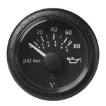 Veratron 52MM (2-1/16") ViewLine Oil Pressure Gauge 80 PSI/5 Bar - Black Dial  Round Bezel [A2C59514128] - American Offshore